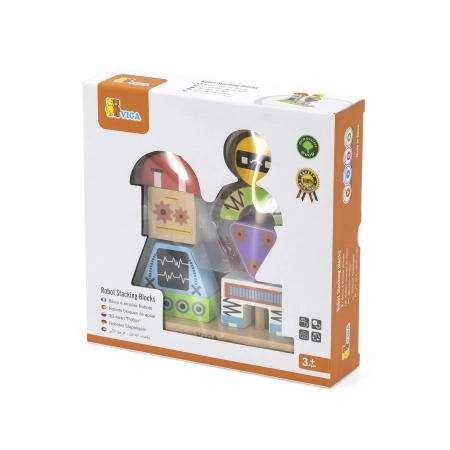 Viga 44652 Drewniane Klocki do ukladania - Roboty