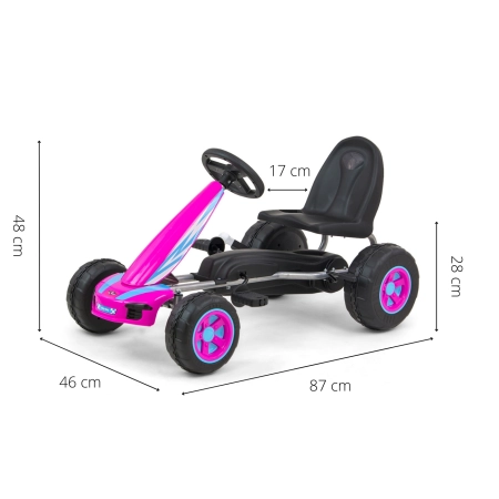 Milly Mally Gokart na pedały Viper Pink