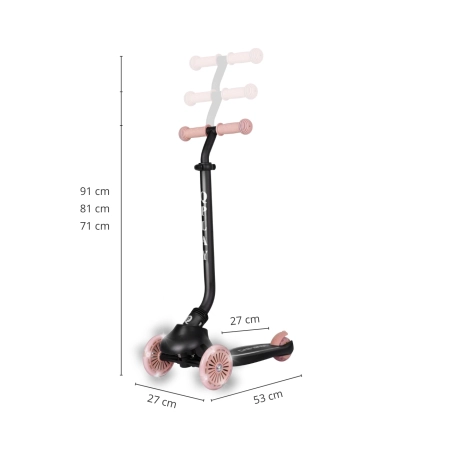 Qplay Hulajnoga Sema Evo 3w1 Coral Pink