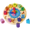 Viga Drewniany edukacyjny zegar Sorter kształtów 59235vg