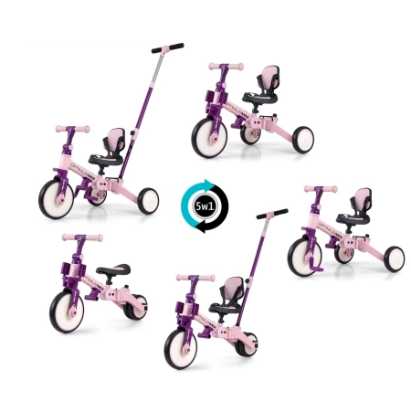 Milly Mally Rowerek 5w1 Optimus Max Pink