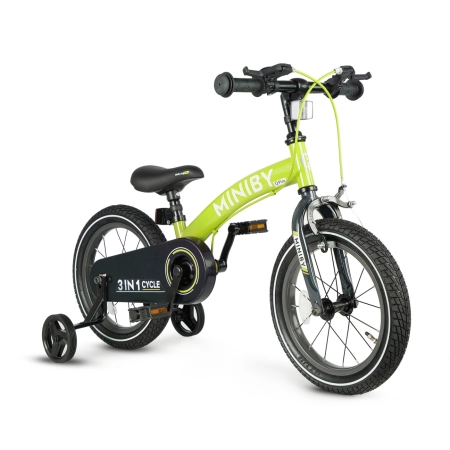 Qplay Rowerek Dziecięcy - Rowerek Biegowy Miniby 14 cali Green
