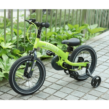 Qplay Rowerek Dziecięcy - Rowerek Biegowy Miniby 14 cali Green