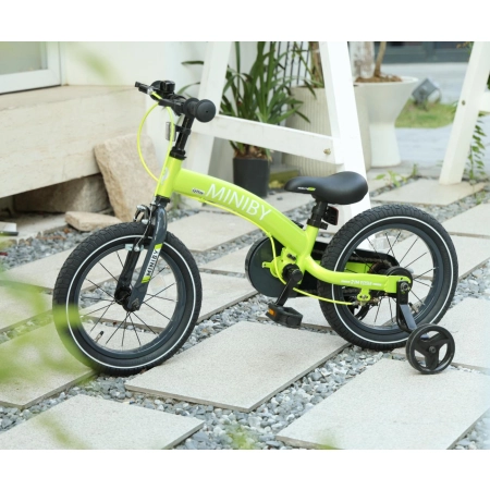 Qplay Rowerek Dziecięcy - Rowerek Biegowy Miniby 14 cali Green