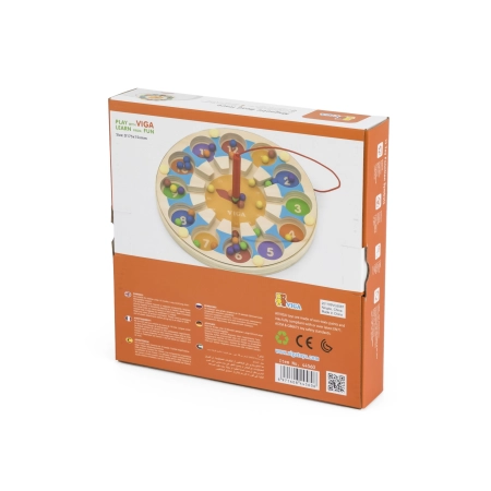 Viga 44560 Drewniany Labirynt magnetyczny - Zegar