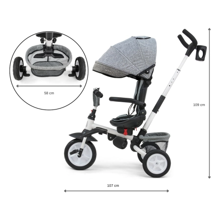 Milly Mally Rowerek Trójkołowy 6w1 Stanley Rubber Grey