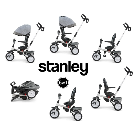 Milly Mally Rowerek Trójkołowy 6w1 Stanley Rubber Grey