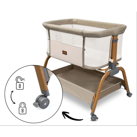 Milly Mally Łóżeczko Dostawne Nino Beige