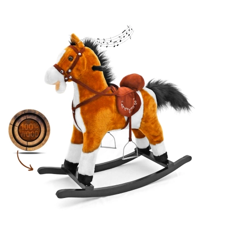 Milly Mally Koń na biegunach pluszowy Mustang jasny brąz