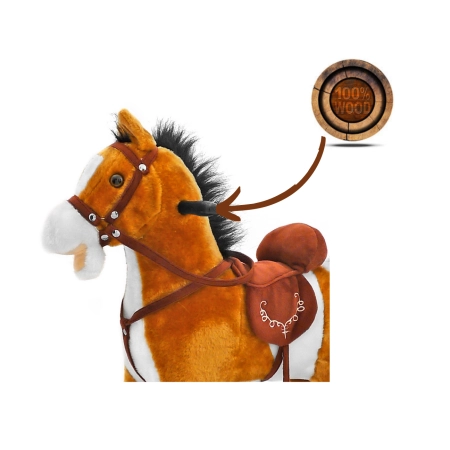 Milly Mally Koń na biegunach pluszowy Mustang jasny brąz
