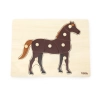 Viga 44607 Drewniane Puzzle na podkładce z uchwytami - Koń