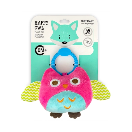 Zawieszka pluszowa Sówka - Happy owl - 2552 PINK