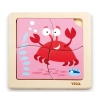 Viga 50146 Drewniane Puzzle na podkładce - krab