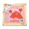 Viga 50146 Drewniane Puzzle na podkładce - krab