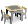 Milly Mally Zestaw mebli Olaf Blocks - Stolik i dwa krzesełka Dark Grey
