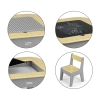Milly Mally Zestaw mebli Olaf Blocks - Stolik i dwa krzesełka Dark Grey