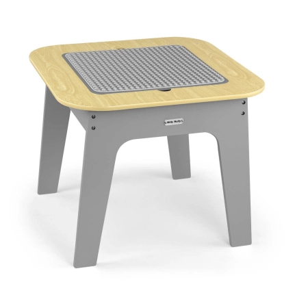 Milly Mally Zestaw mebli Olaf Blocks - Stolik i dwa krzesełka Dark Grey