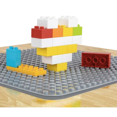 Milly Mally Zestaw mebli Olaf Blocks - Stolik i dwa krzesełka Dark Grey