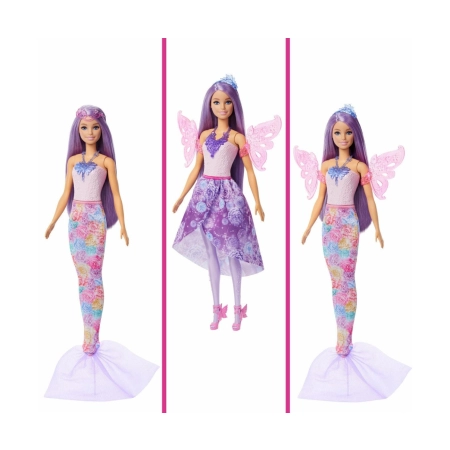 Mattel JCP74 Barbie Magiczna Lalka Lalka Wróżka Syrenka z Ubrankami