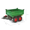Rolly Toys 122202 Przyczepa Rolly - Mega Trailer Ciemno Zielona Koła 2-osie