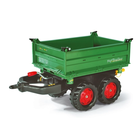 Rolly Toys 122202 Przyczepa Rolly - Mega Trailer Ciemno Zielona Koła 2-osie