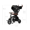 Qplay Rowerek Trójkołowy Rito Deluxe Rubber Black