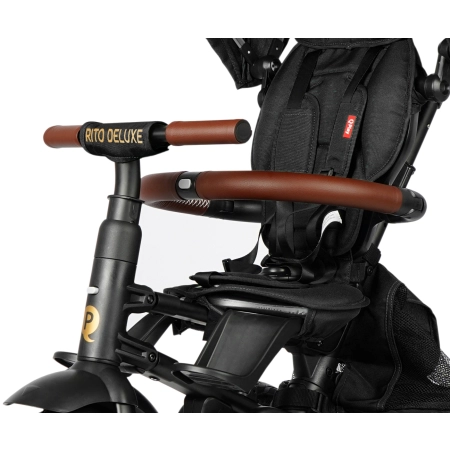 Qplay Rowerek Trójkołowy Rito Deluxe Rubber Black