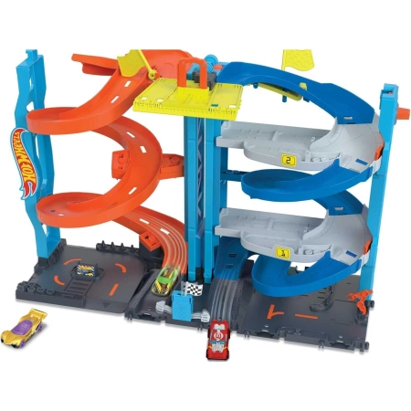 Mattel HKX43 Hot Wheels City Wyścigowa Wieża 2w1 Tor Zjeżdzalnia