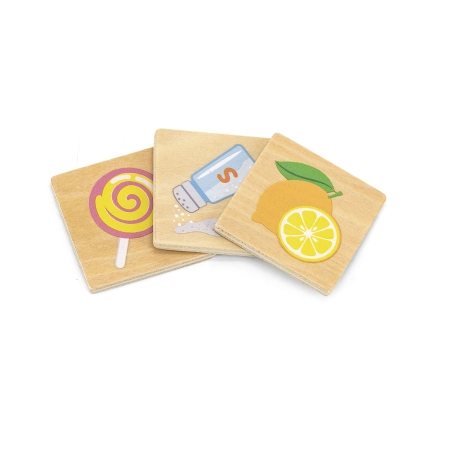 Viga 44507 Drewniane Puzzle - zestaw do nauki zmysłów