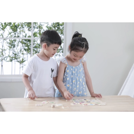 Viga 44507 Drewniane Puzzle - zestaw do nauki zmysłów