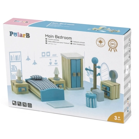 Viga 44035 PolarB Drewniany Zestaw mebelków - sypialnia