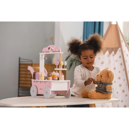 Viga 44054 Wózek - Mini Lodziarnia Drewniana
