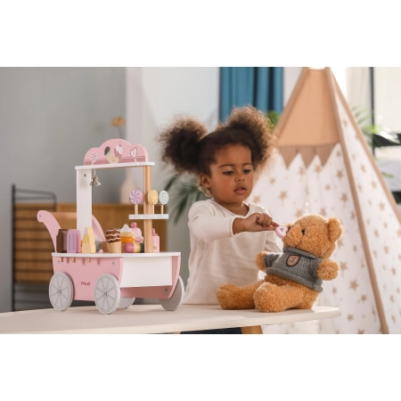 Viga 44054 Wózek - Mini Lodziarnia Drewniana