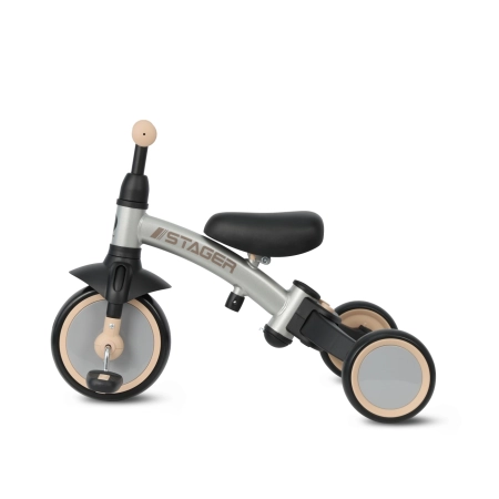 Qplay Rowerek Trójkołowy Stager 3w1 Silver