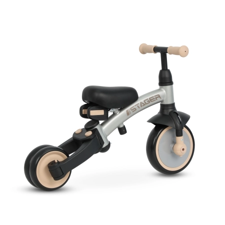 Qplay Rowerek Trójkołowy Stager 3w1 Silver