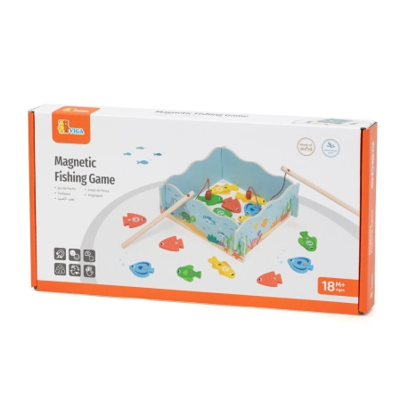 Viga 44843 Drewniana Gra Magnetyczna Łowienie Rybek z Liczbami