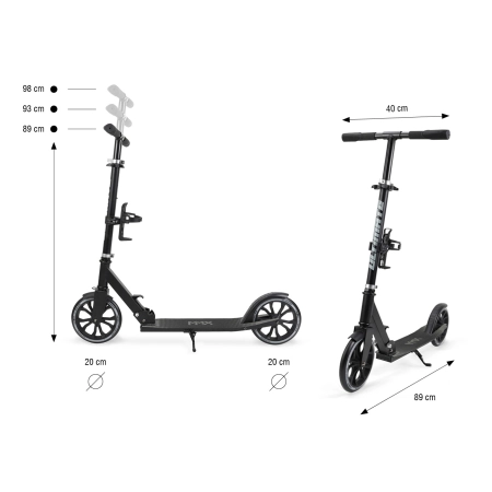 Milly Mally MMX Scooter Ultimate Black