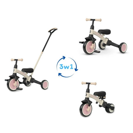 Qplay Rowerek Trójkołowy Stager 3w1 Pink