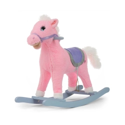 Milly Mally Koń na biegunach pluszowy Łatek Pink