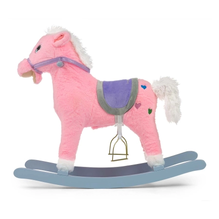 Milly Mally Koń na biegunach pluszowy Łatek Pink