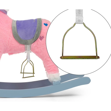 Milly Mally Koń na biegunach pluszowy Łatek Pink