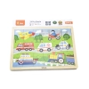 Viga 51462 Puzzle na podkładce 24 elementy - pojazdy w mieście