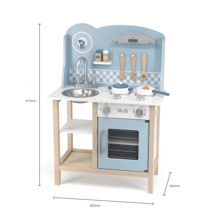 Viga 44047 PolarB Drewniana Kuchnia z akcesoriami silver-blue