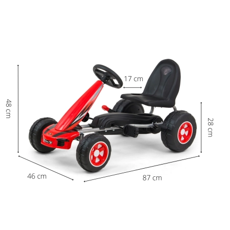 Milly Mally Gokart na pedały Viper Red