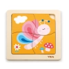 Viga 50136 Drewniane Puzzle na podkładce - motylek