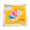 Viga 50136 Drewniane Puzzle na podkładce - motylek
