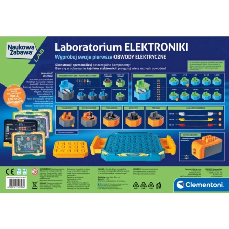 Clementoni Naukowa Zabawa Lab 50727 Laboratorium Elektroniki