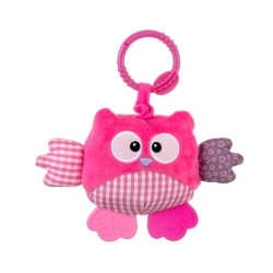 Zawieszka pluszowa Sówka - Cutie owl - 2881 PINK