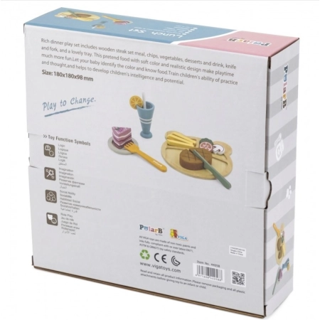 Viga 44058 PolarB Drewniany Zestaw obiadowy