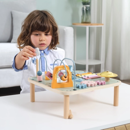 Viga 44083 PolarB Drewniany Muzyczny stolik edukacyjny